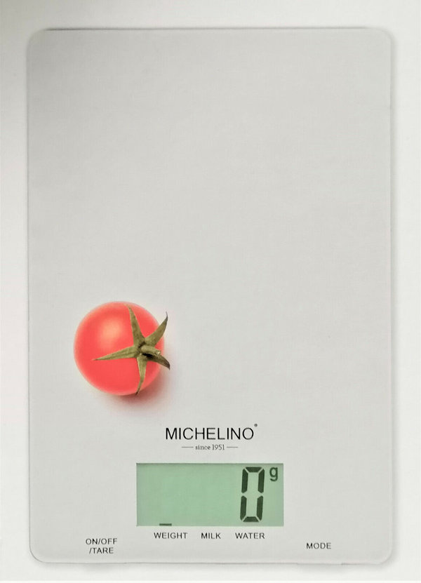 Michelino digitale Küchenwaage 5kg weiß Haushaltswaage Waage Digitalwaage